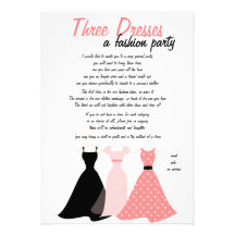 Tres vestidos invitación
