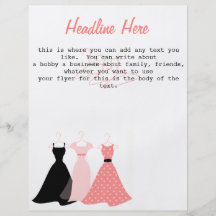 Tres vestidos tarjeton