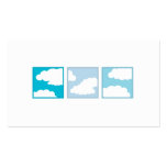 Tri Cuadrados - nubes Plantillas De Tarjetas De Visita