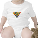 triángulo enojado de la cabeza del lobo del perro  camiseta