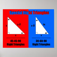 Triángulos correctos especiales poster