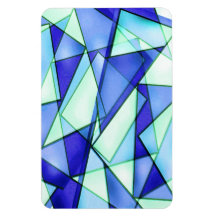 Triángulos del azul y del trullo iman flexible