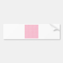 Triángulos grandes - palidezca - rosa y rosa del c pegatina de parachoque