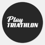 Triathlon Etiquetas Redondas