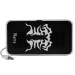 Tribal blanco negro clásico elegante simple fresco laptop altavoz