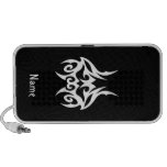 Tribal blanco negro clásico elegante simple fresco laptop altavoces