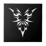 Tribal blanco negro clásico elegante simple fresco azulejos