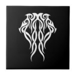 Tribal blanco negro clásico elegante simple fresco tejas  ceramicas