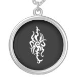 Tribal blanco negro clásico elegante simple fresco joyería