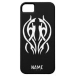Tribal blanco negro clásico elegante simple fresco iPhone 5 carcasa