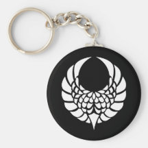 Tribal blanco negro clásico elegante simple fresco llavero personalizado