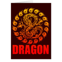 tribal dragon グリーティング・カード