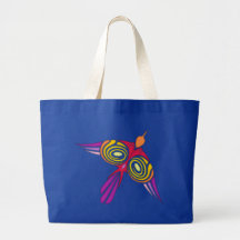 tribal Vogel bird Leinentasche