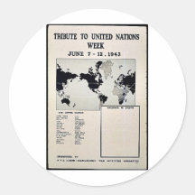 Tributo a la semana de Naciones Unidas Pegatinas