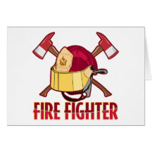 Tributo del bombero tarjeta