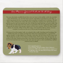 Tributo especial a un monumento Mousepad del perro Tapetes De Raton