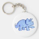 Triceratops azul llaveros