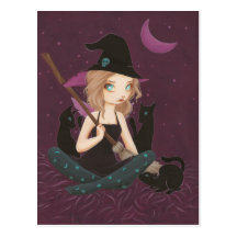 Tricksters - postal de hadas de la bruja del gótic