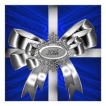 Trigésima joya blanca negra del arco de plata azul anuncios personalizados
