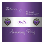 Trigésima joya elegante de Purple Heart del aniver Anuncios Personalizados