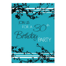 Trigésima tarjeta de la invitación de la fiesta de