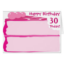 Trigésimo cumpleaños feliz tarjetón