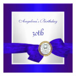Trigésimo diamante elegante del blanco del azul re anuncio