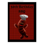 trigésimo INVITACIÓN del BBQ del CUMPLEAÑOS - INVI Tarjetas