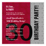 trigésimo Negro de plata rojo moderno W1480 del cu invitaciones