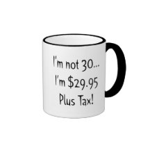 trigésimo Regalos de cumpleaños Taza