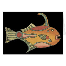 Triigerfish con el gancho superior tarjetas