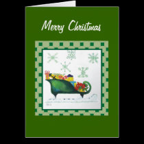 Trineo del navidad tarjetas