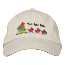 Trineo del pájaro gorra de beisbol