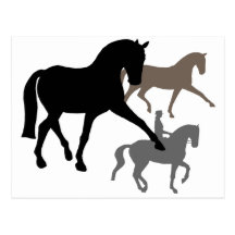 Trío de los caballos del Dressage Tarjeta Postal