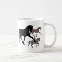 Trío de los caballos del Dressage Taza De Café