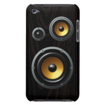 Trío de madera retro de moda del altavoz del grano barely there iPod carcasa
