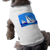 Trío de veleros camisetas de perrito