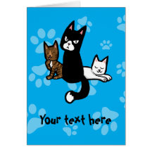 Trío del gato felicitacion 
