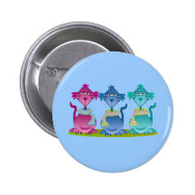 Trío del gato pins