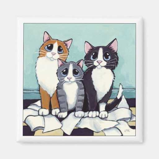 Trío del imán probable del arte del gato de los so