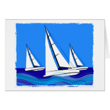 Trío del velero tarjetón