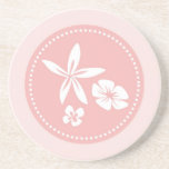 Trío rosado de la flor posavasos para bebidas