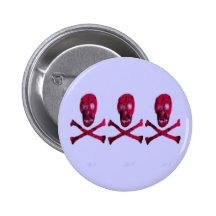 Trío rosado del cráneo pin
