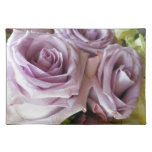 Trío subió lavanda Placemat Mantel