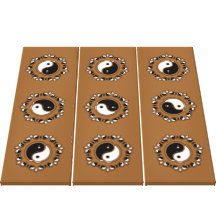Tríptico adornado de Yin Yang Lona Envuelta Para Galerias