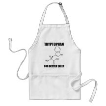 Triptófano para un mejor sueño (molécula química) delantales