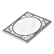 Triquetra biselado de plata libretas para notas