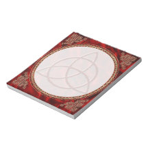 Triquetra de seda rojo bloc