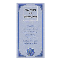Triskel de plata azul tarjetas fotograficas personalizadas