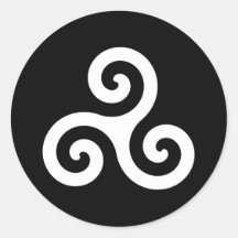 Triskelion Etiqueta Redonda